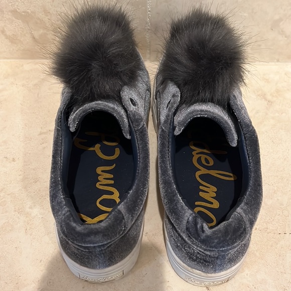 Sam Edelman Leya Velvet Faux Fur Platform Sneakers 7.5 - Picture 6 of 10